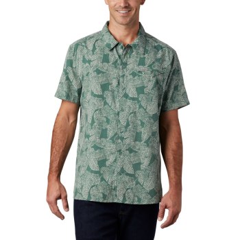 Columbia Overhemd Heren, Lakeside Trail Short Sleeve Groen, 94ASGCJWL